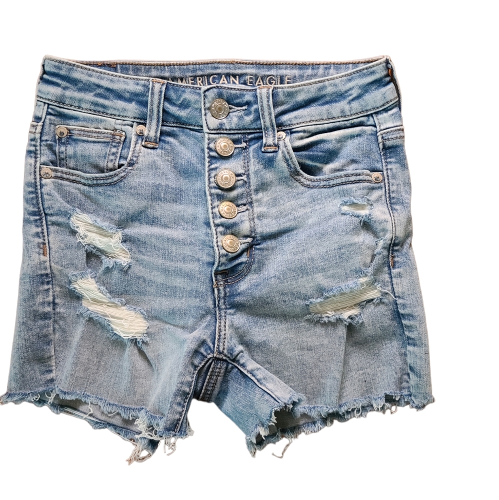 American Eagle Super Hi Rise Shortie Short, Size 0